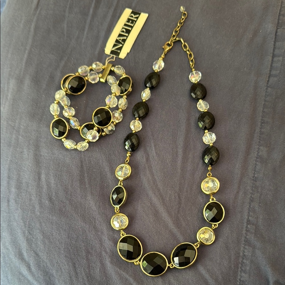 Napier Black and Gold Necklace